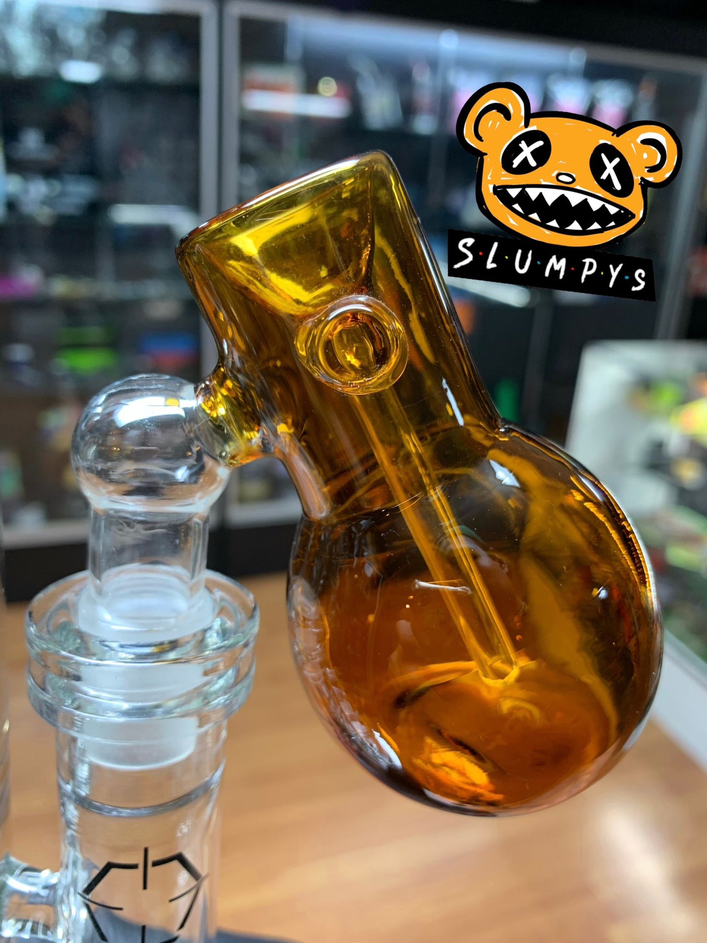 Amber Bubble Ashcatcher 18mm (3")