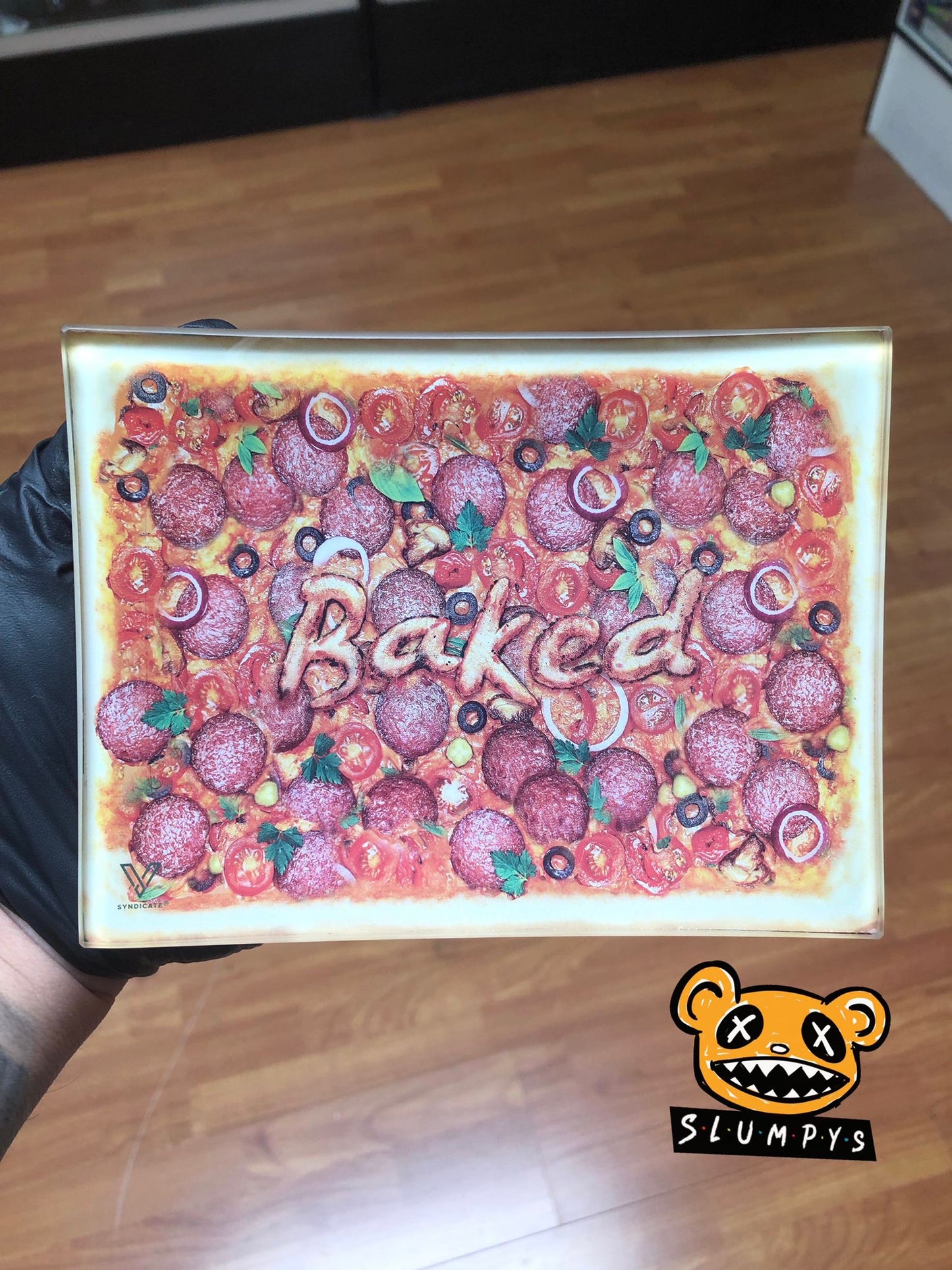 V Syndicate - (Baked Pizza) Small Glass Tray