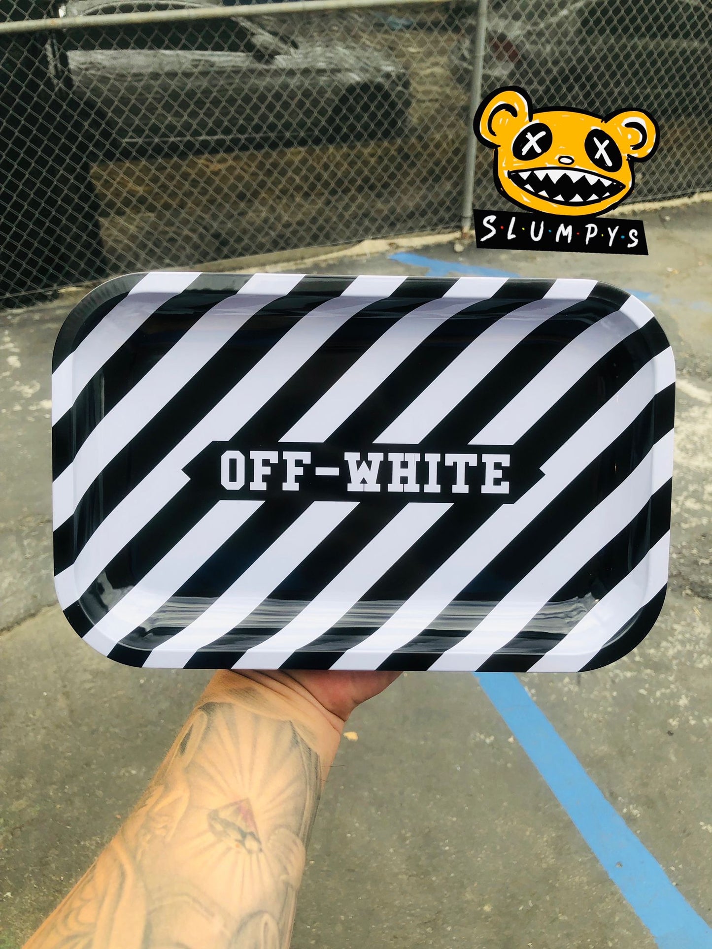 Off White - Medium Metal Tray (Blk/Wht)