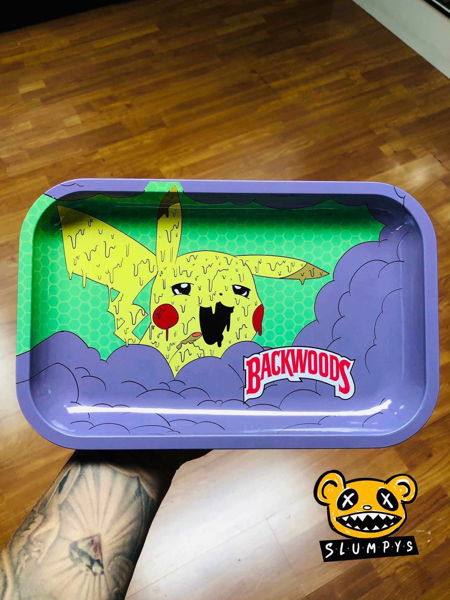 Backwoods - Melting Pikachu Rolling Tray Medium