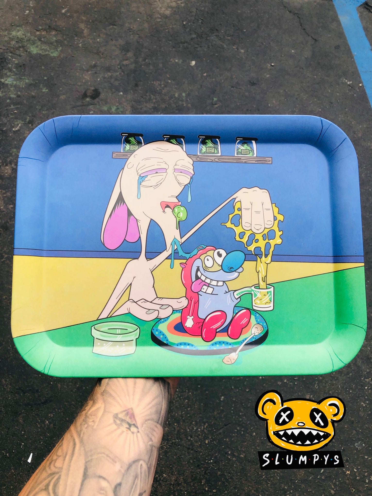 Biodegradable Large - Ren & Stimpy Rolling Tray