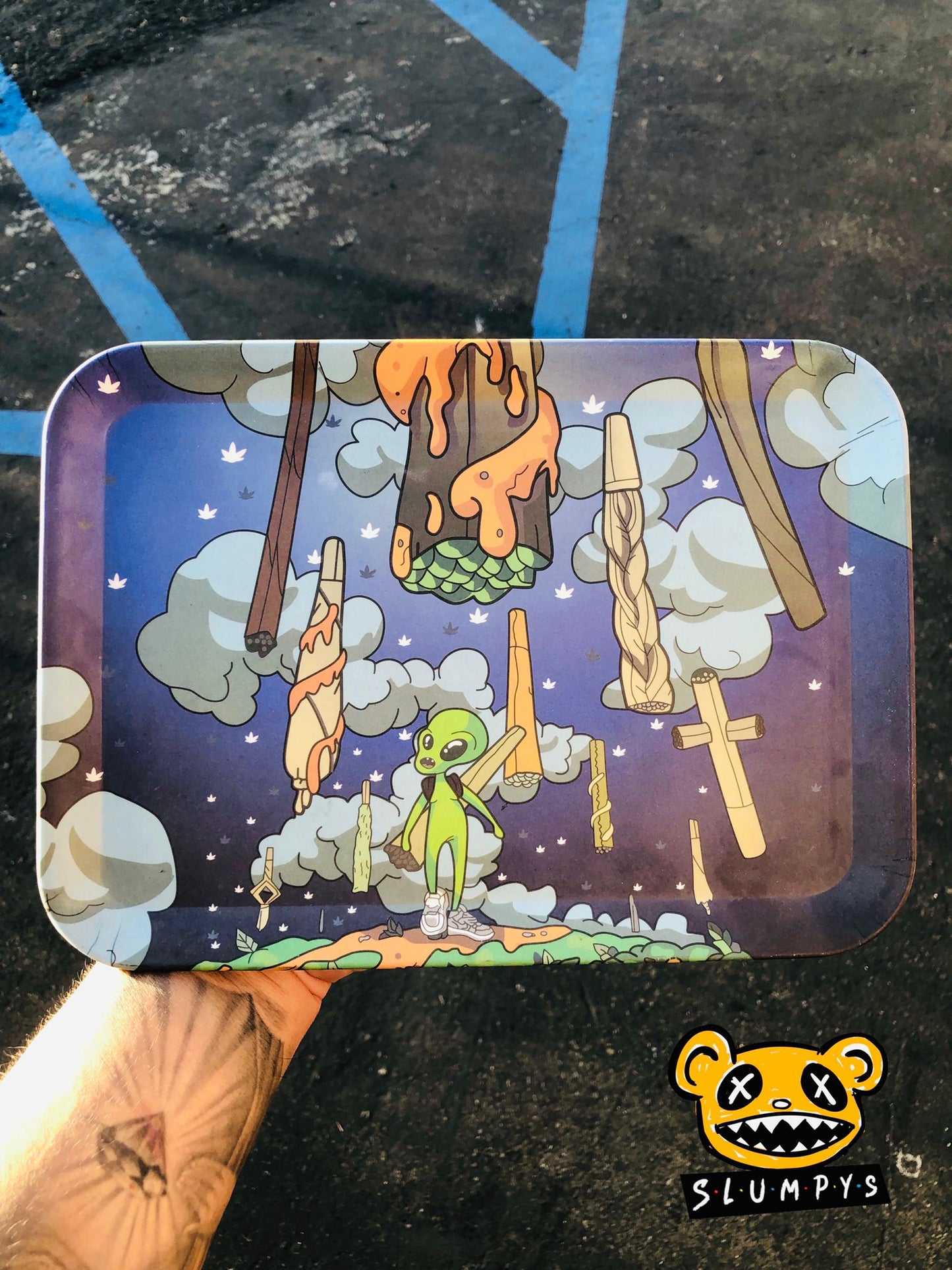 J Walking Alien  Medium Biodegradeable Tray