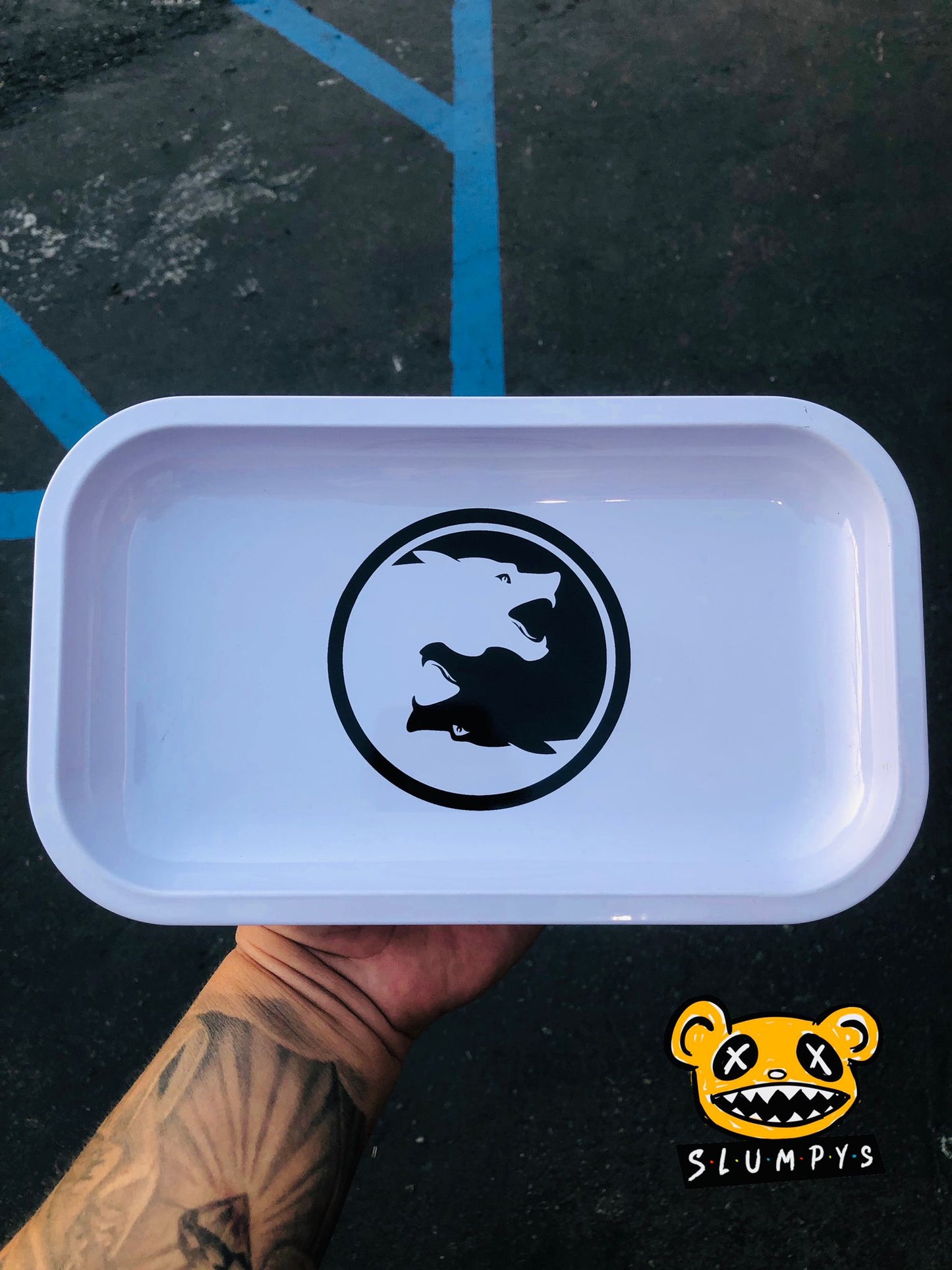 Tahoe Grinder Co - White (Ying Yang Wolf) Tray