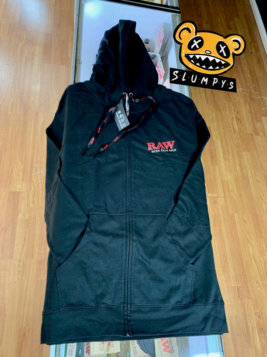 RAW - Black Zip Up Hoodie (XL)