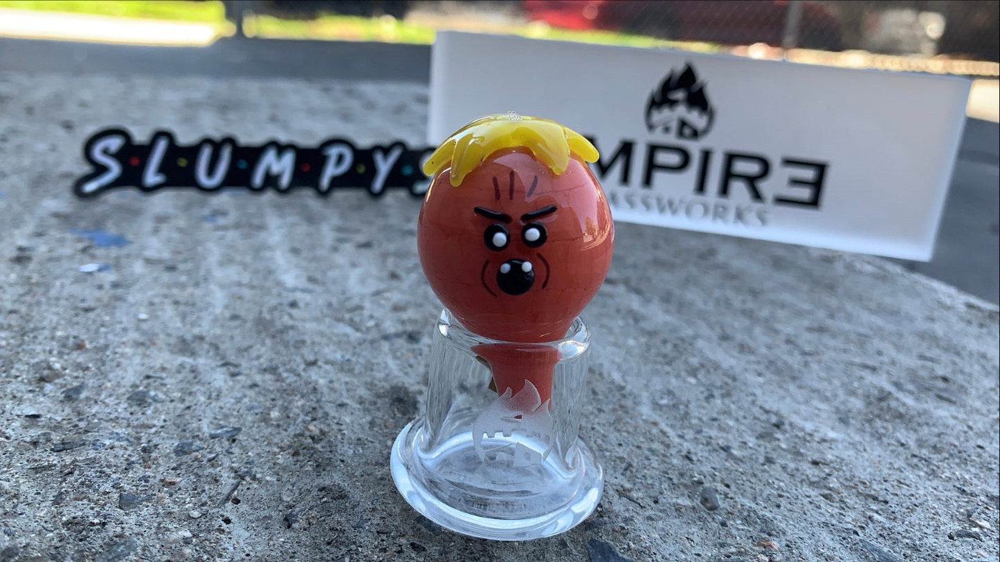 Empire Glassworks - Red Twins Bubble Cap