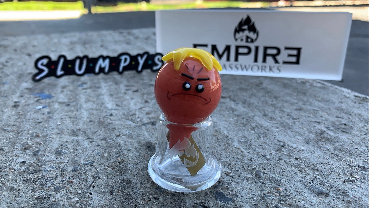 Empire Glassworks - Red Twins Bubble Cap